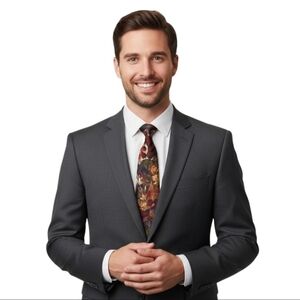 Trimingham's Bermuda Vintage 100% Silk Autumnal Floral Tie